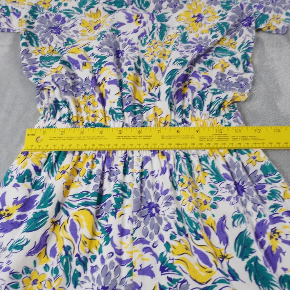 Vintage Laura Ashley Floral Romper Jumpsuit Womens S Cotton Colorful 90s Cottage - Picture 11 of 16